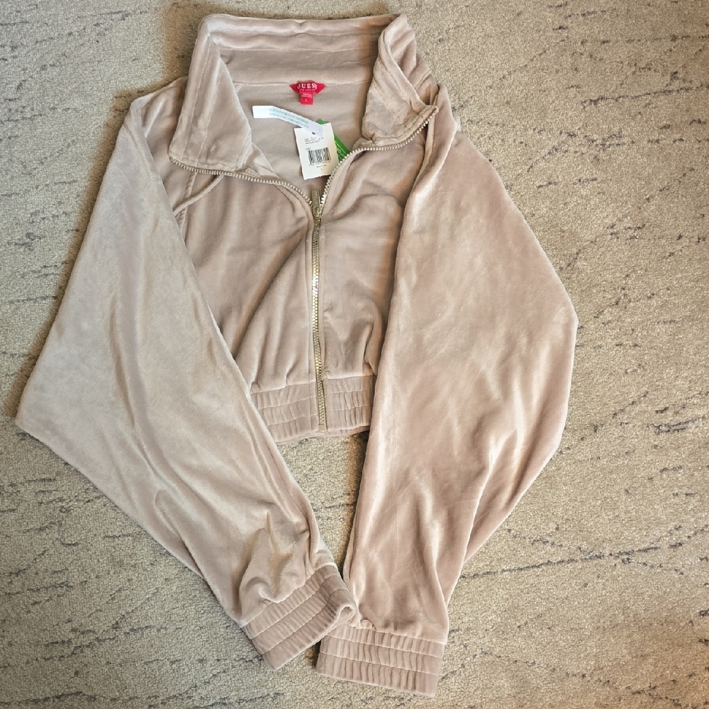 Guess Factory Eco Uma Velour Zip-up Jacket - Picture 3 of 11